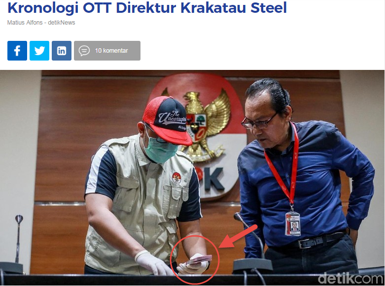 KPK tangkap Direktur Krakatau Steel